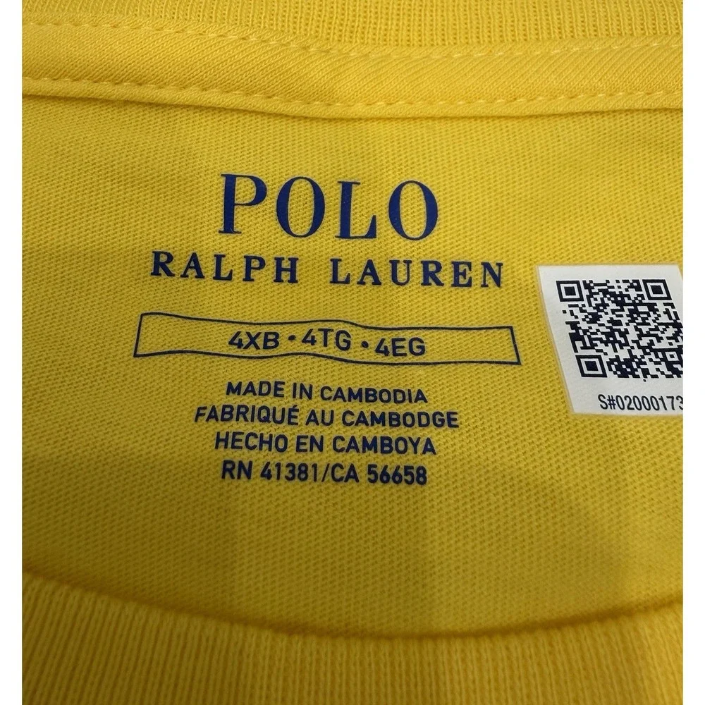 Polo Ralph Lauren Men's SZ 4XB  T-Shirt Classic-Fit Jersey SS Pocket Yellow NWT
